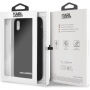 Carcasă Karl Lagerfeld Silver Logo Silicone Case, pentru iPhone XR - negru