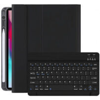Husă cu tastatură și spațiu pentru Apple Pencil pentru iPad Pro 11" (2018-2022) - negru