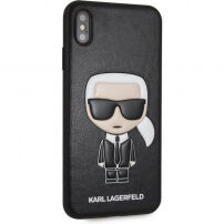 Husă TPU Karl Lagerfeld Ikonik, pentru iPhone XS Max - negru