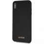 Carcasă Guess Silicone Gold Logo case, pentru iPhone XS Max - negru