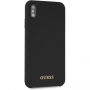Carcasă Guess Silicone Gold Logo case, pentru iPhone XS Max - negru