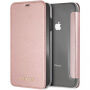 Carcasă Guess PU Leather Book Case Iridescent, pentru iPhone XS Max - roz-auriu