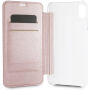 Carcasă Guess PU Leather Book Case Iridescent, pentru iPhone XS Max - roz-auriu