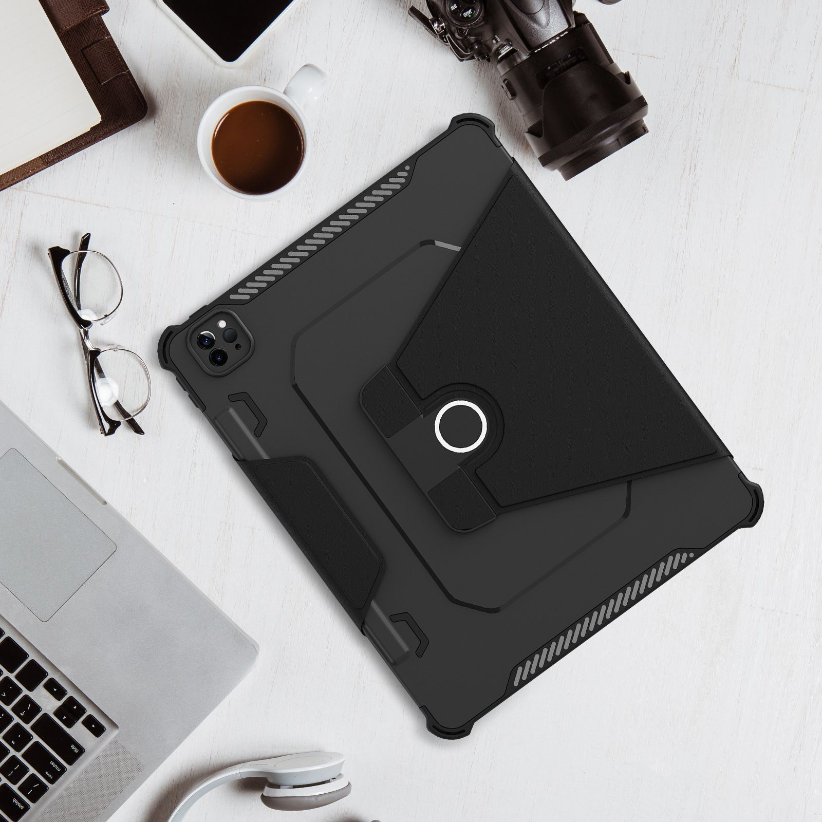 Carcasă durabilă, rotativă la 360°, cu spațiu pentru Apple Pencil pentru iPad Pro 12,9 Carcasă durabilă, rotativă la 360°, cu spațiu pentru Apple Pencil pentru iPad Pro 12,9