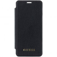 Carcasă Guess PU Leather Book Case Iridescent, pentru iPhone XS Max - negru