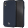 Carcasă Mercedes Silicon / Fiber case Lining, pentru iPhone XR - bleumarin