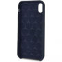 Carcasă Mercedes Silicon / Fiber case Lining, pentru iPhone XR - bleumarin