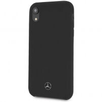 Carcasă Mercedes Silicon/Fiber case Lining, pentru iPhone XR - negru
