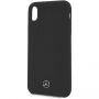 Carcasă Mercedes Silicon/Fiber case Lining, pentru iPhone XR - negru