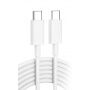 Cablu de date și încărcare USB-C / USB-C, pentru iPhone / iPad / MacBook / AirPods - 2 m - alb