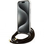 Husă crossbody cu ?nur Guess 4G IML Printed Crossbody pentru iPhone 15 Pro Max - maro