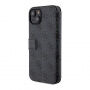 Husă tip flip Guess 4G Metal Logo pentru iPhone 15 Plus - gri