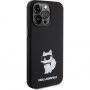 Husă din silicon Karl Lagerfeld Choupette NFT pentru iPhone 15 Pro Max - negru