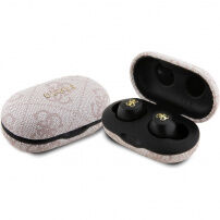 Că?ti wireless Guess True Wireless 4G Metal Logo - roz