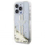 Husă Guess Liquid Glitter Gold Stripe pentru iPhone 15 Pro Max - transparent