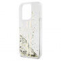 Husă Guess Liquid Glitter Gold Stripe pentru iPhone 15 Pro Max - transparent