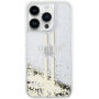 Husă Guess Liquid Glitter Gold Stripe pentru iPhone 15 Pro Max - transparent