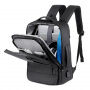 Rucsac multifunc?ional cu port extern USB pentru iPad / MacBook cu dimensiuni de maxim 16" - negru