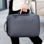 Rucsac multifunc?ional cu port extern USB pentru iPad / MacBook cu dimensiuni de maxim 16" - negru