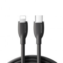 Cablu din silicon pentru încărcare rapidă ?i transfer de date JOYROOM SA29-CL3 30W USB-C / Lightning pentru iPhone / iPad / iPod / AirPods - 2 m - negru