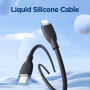 Cablu din silicon pentru încărcare rapidă ?i transfer de date JOYROOM SA29-CL3 30W USB-C / Lightning pentru iPhone / iPad / iPod / AirPods - 2 m - negru