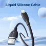 Cablu din silicon pentru transfer de date ?i încărcare JOYROOM SA29-AL3 USB-A / Lightning pentru iPhone / iPad / iPod / AirPods - 2 m - negru