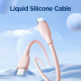 Cablu din silicon pentru încărcare rapidă ?i transfer de date JOYROOM SA29-CL3 30W USB-C / Lightning pentru iPhone / iPad / iPod / AirPods - 2 m - roz