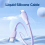 Cablu din silicon pentru încărcare rapidă ?i transfer de date JOYROOM SA29-CL3 30W USB-C / Lightning pentru iPhone / iPad / iPod / AirPods - 2 m - mov