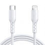 Cablu pentru încărcare ?i transfer de date JOYROOM SA26-CL3USB-C/Lightning de 30W pentru iPhone / iPad / iPod / AirPods - 2 m - alb