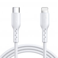 Cablu pentru încărcare ?i transfer de date JOYROOM SA26-CL3USB-C/Lightning de 30W pentru iPhone / iPad / iPod / AirPods - 2 m - alb