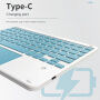 Tastatură wireless cu Bluetooth ?i touchpad - albastră