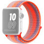 Curea din nailon cu dungi pentru Apple Watch 42mm / 41mm / 40mm / 38mm - portocaliu neon