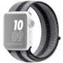 Curea din nailon cu dungi pentru Apple Watch 42mm / 41mm / 40mm / 38mm - gri-negru