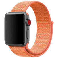 Curea din nailon cu închidere cu velcro pentru Apple Watch Ultra 49mm / 46mm / 45mm / 44mm / 42mm - portocaliu