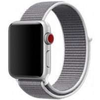 Curea din nailon cu închidere cu velcro pentru Apple Watch Ultra 49mm / 46mm / 45mm / 44mm / 42mm - gri