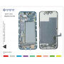 Pad magnetic de service JIAFA pentru repararea iPhone 13 mini - alb
