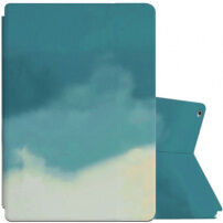 Husă cu model în culori acuarele pentru iPad 10.2" (2019-2021) - albastru petrol