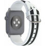 Curea din silicon cu dungi, pentru Apple Watch Ultra 49mm / 46mm / 45mm / 44mm / 42mm - negru-alb