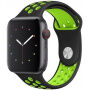 Curea de lux din silicon, pentru Apple Watch 42mm / 41mm / 40mm / 38mm - neagră-verde