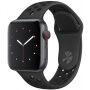 Curea silicon, pentru Apple Watch 42mm / 41mm / 40mm / 38mm - negru-gri