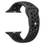 Curea silicon, pentru Apple Watch 42mm / 41mm / 40mm / 38mm - negru-gri