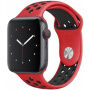 Curea silicon, pentru Apple Watch 42mm / 41mm / 40mm / 38mm - roşu-negru