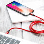 Cablu BASEUS lightning / USB-C, pentru iPhone - 2m - roșu