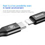 Cablu BASEUS lightning / USB-C, pentru iPhone - 2m - negru