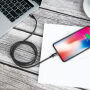 Cablu BASEUS lightning / USB-C, pentru iPhone - 2m - negru
