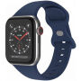 Curea din silicon cu cataramă fluture pentru Apple Watch 42mm / 41mm / 40mm / 38mm - albastru închis