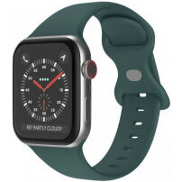 Curea din silicon cu cataramă fluture pentru Apple Watch 42mm / 41mm / 40mm / 38mm - petrol