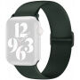 Curea din silicon cu cataramă glisantă pentru Apple Watch 42mm / 41mm / 40mm / 38mm - verde închis