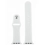 Curea din silicon cu carcasă cu sticlă călită pentru Apple Watch 38mm - alb
