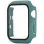Curea din silicon cu carcasă cu sticlă călită pentru Apple Watch 38mm - petrol